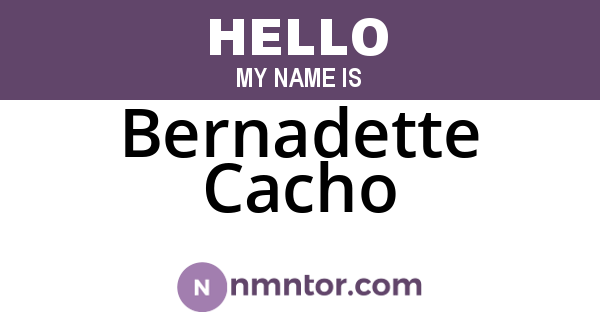 Bernadette Cacho
