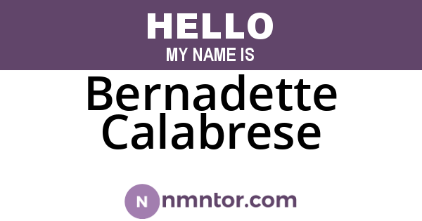 Bernadette Calabrese