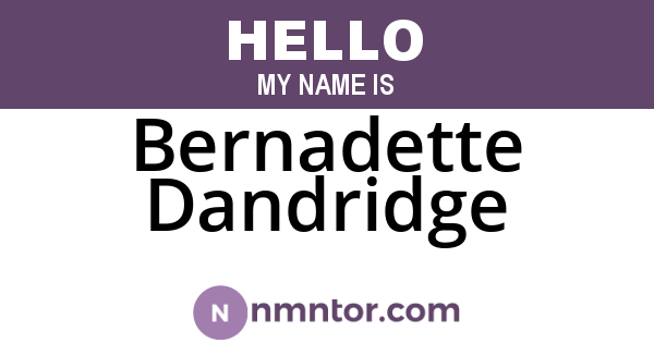 Bernadette Dandridge