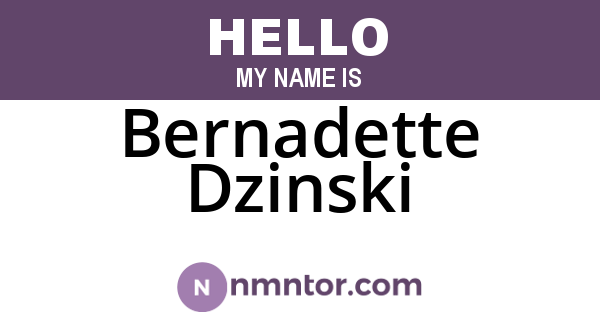 Bernadette Dzinski