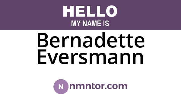 Bernadette Eversmann