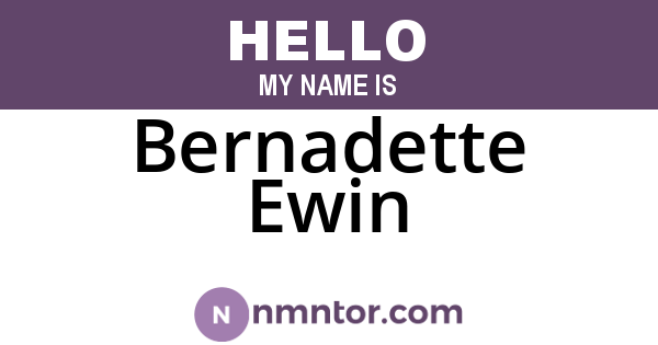 Bernadette Ewin
