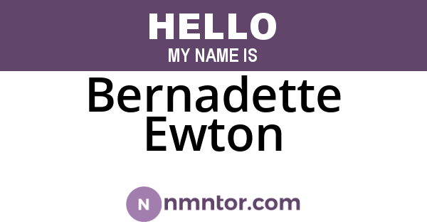 Bernadette Ewton