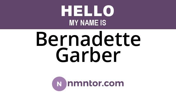 Bernadette Garber