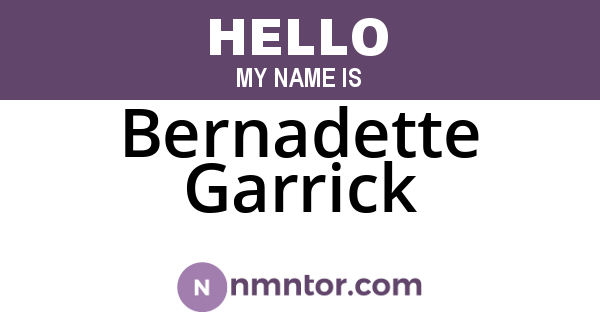 Bernadette Garrick
