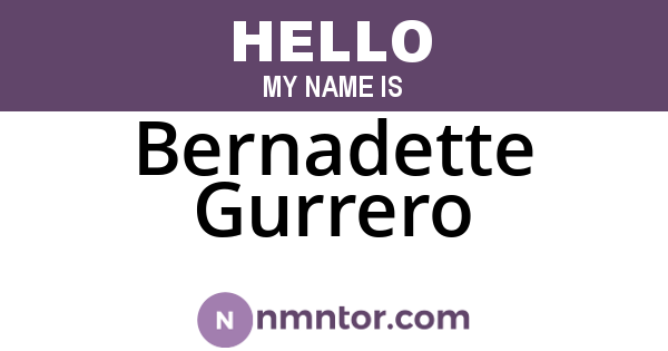 Bernadette Gurrero