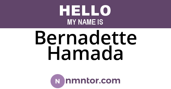 Bernadette Hamada
