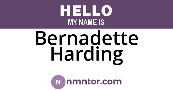 Bernadette Harding