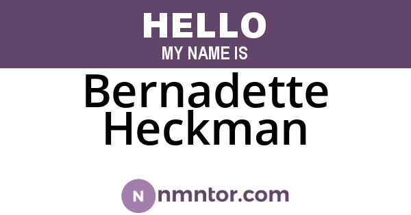 Bernadette Heckman