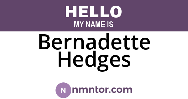 Bernadette Hedges