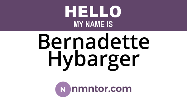 Bernadette Hybarger
