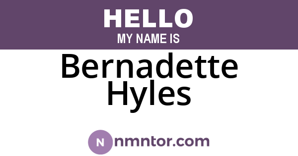 Bernadette Hyles