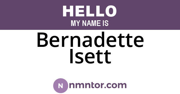 Bernadette Isett
