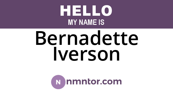 Bernadette Iverson