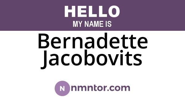 Bernadette Jacobovits