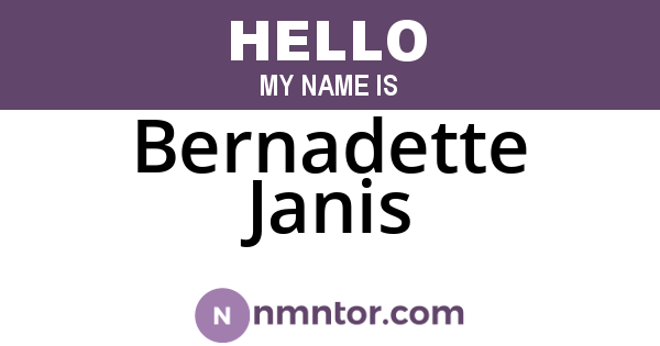 Bernadette Janis
