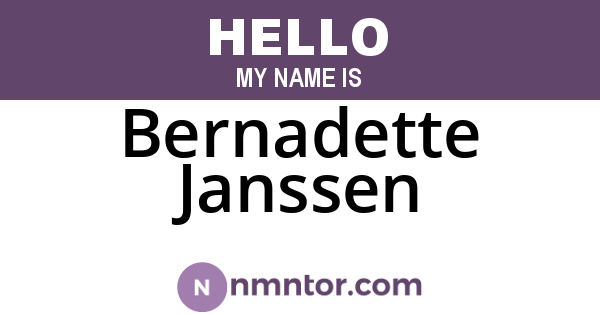 Bernadette Janssen