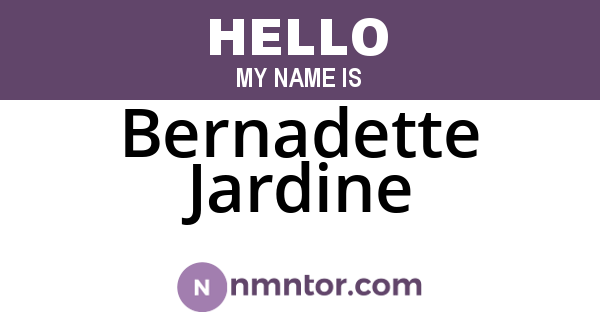 Bernadette Jardine