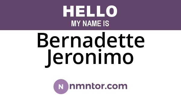 Bernadette Jeronimo