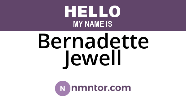 Bernadette Jewell