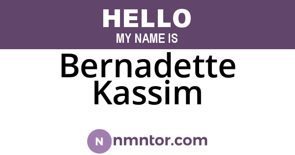 Bernadette Kassim