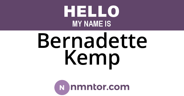 Bernadette Kemp