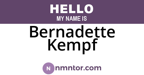 Bernadette Kempf