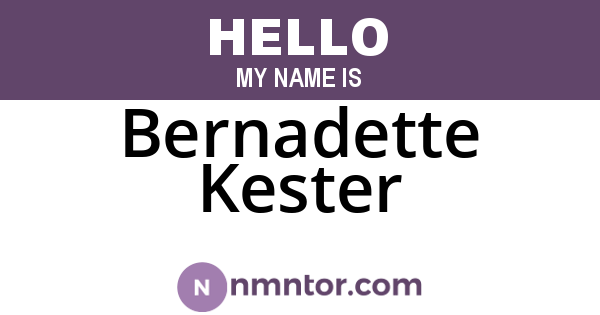 Bernadette Kester