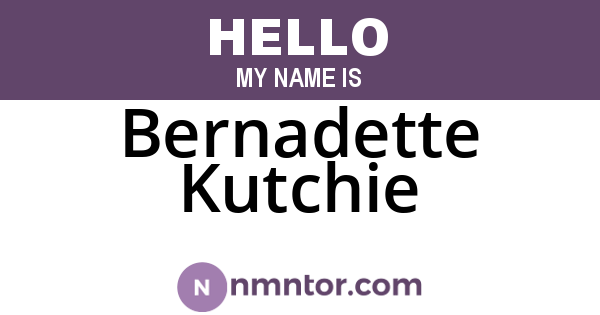 Bernadette Kutchie