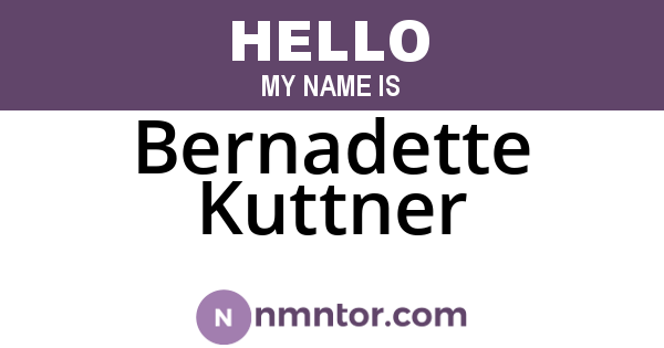 Bernadette Kuttner