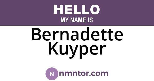 Bernadette Kuyper
