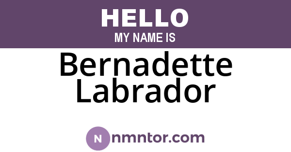 Bernadette Labrador