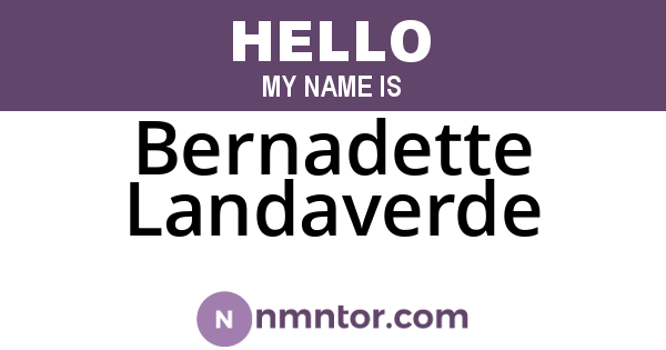 Bernadette Landaverde