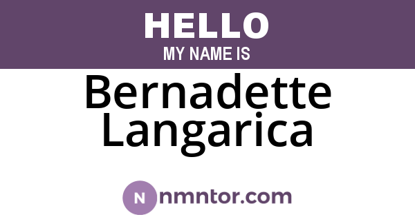 Bernadette Langarica