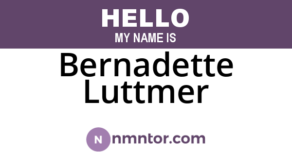 Bernadette Luttmer