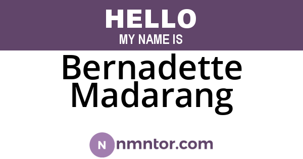 Bernadette Madarang