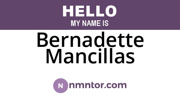 Bernadette Mancillas