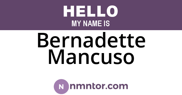 Bernadette Mancuso