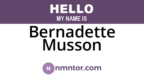 Bernadette Musson