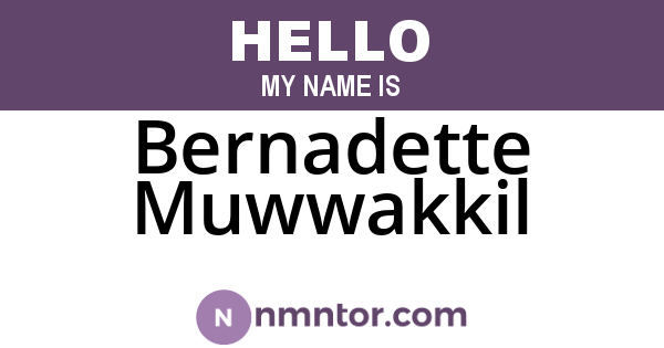 Bernadette Muwwakkil