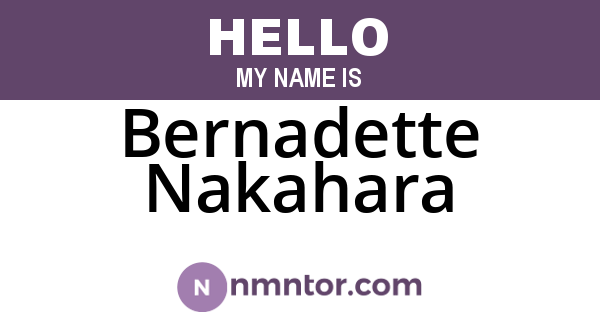 Bernadette Nakahara