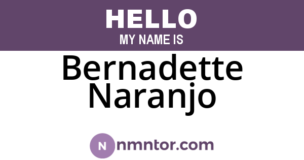 Bernadette Naranjo