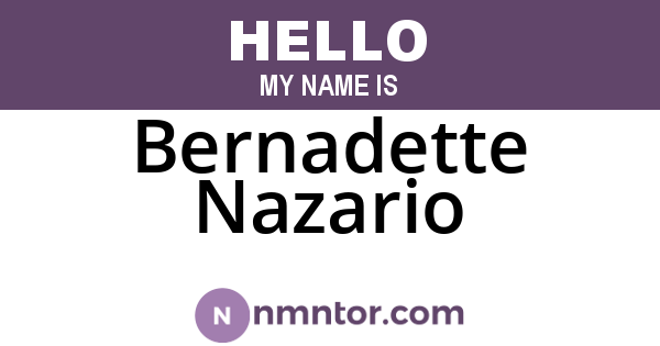 Bernadette Nazario