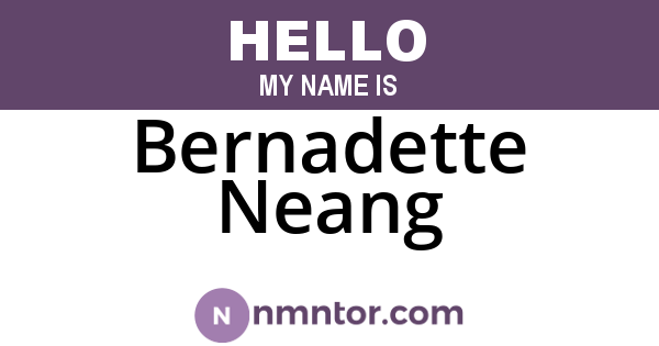 Bernadette Neang
