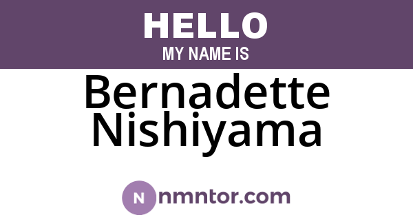 Bernadette Nishiyama