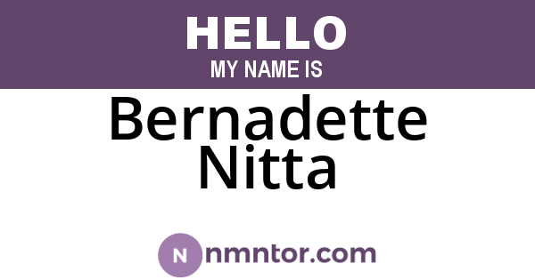 Bernadette Nitta