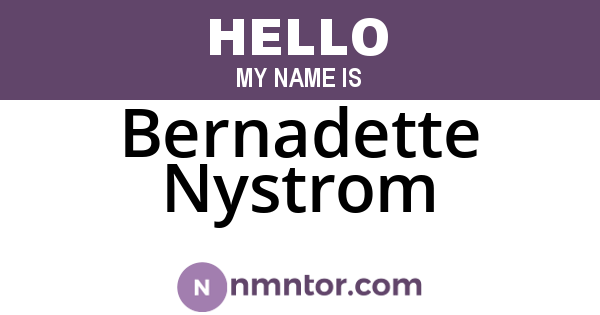 Bernadette Nystrom