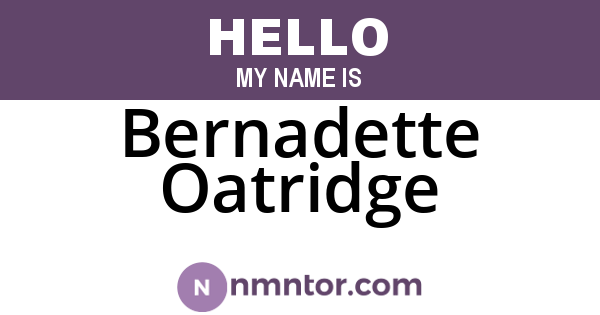 Bernadette Oatridge