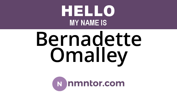 Bernadette Omalley