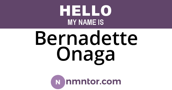 Bernadette Onaga